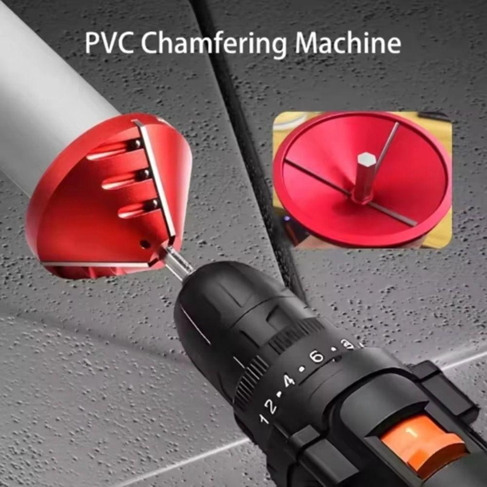 Comfortable Operation PVC Deburring Tool Efficient Chamfering Remove Pipe Burrs Pipe Chamfer Tool Wear Resistant Aluminum Alloy