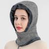 Winter cold weather gear: zip-up neck warmer, hat, hood warmer, and mask