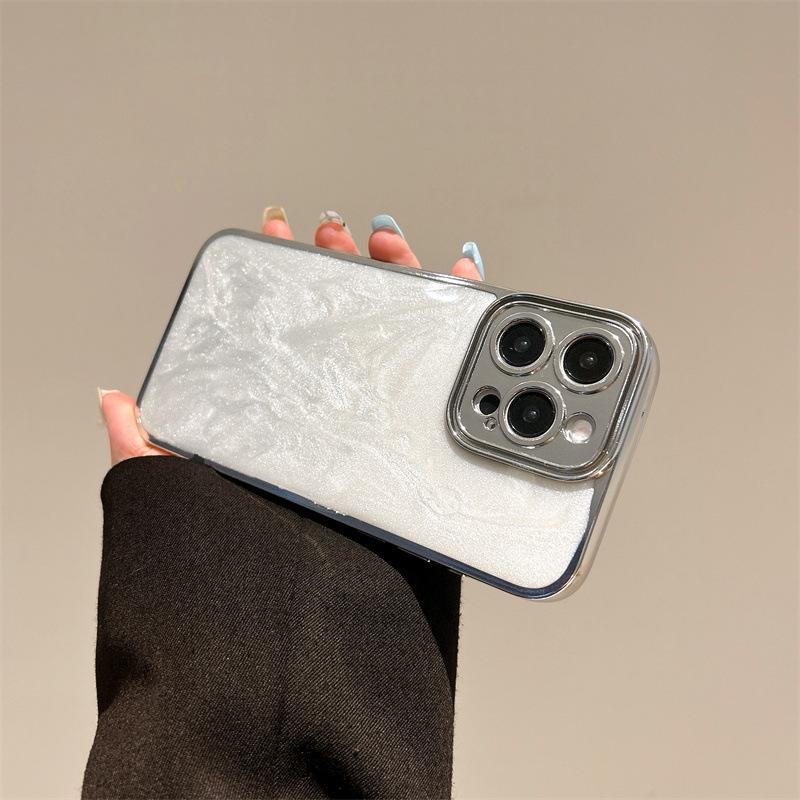 Apple 15Promax Electroplating Glue Case for Mobile Phone, High Flash Lime, Anti-Fall Fashion