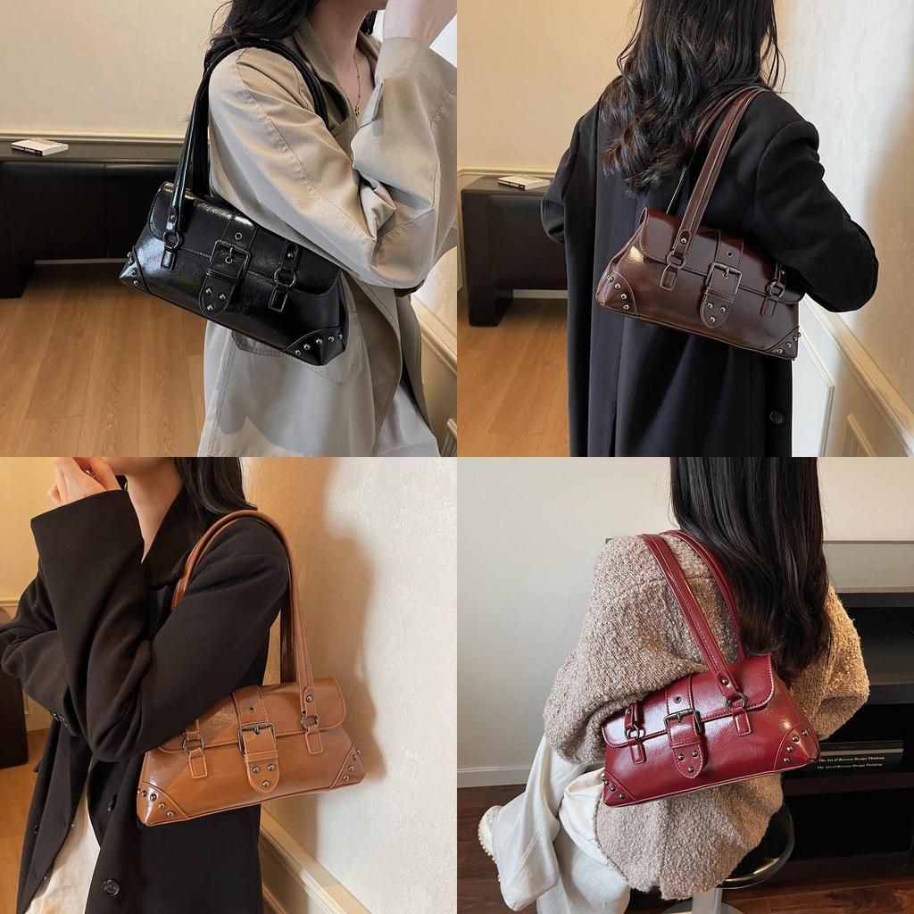 Modern Pu Material Shoulder Tote Bag With Spliced Design For Casual Outings And Trendy Looks