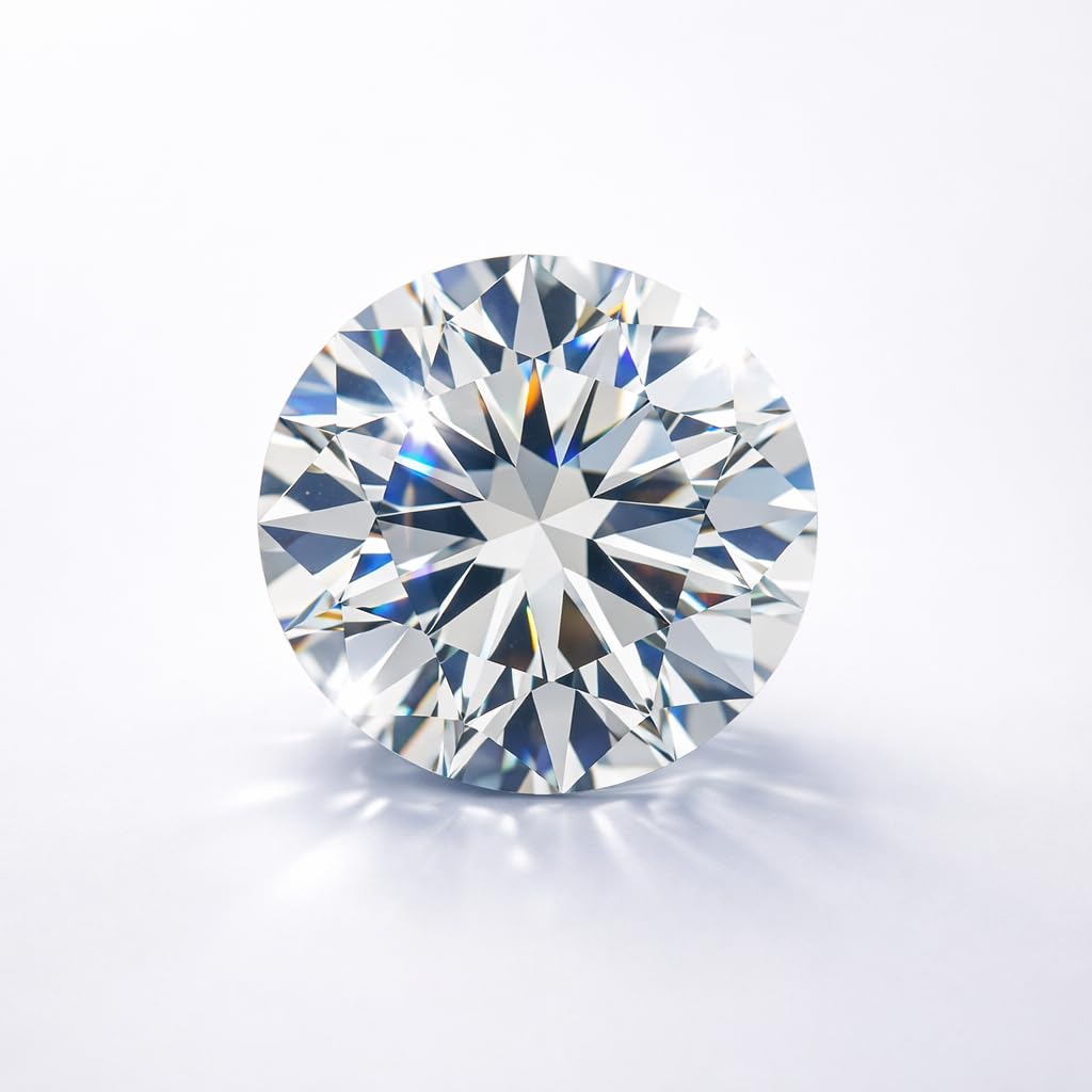 0.5 Carat Moissanite Loose Gemstone, Multi-Size, D Color, Colorless, Transparent, VVS1, Brilliant Round Cut, Moissanite Diamond, for Rings, Earrings,