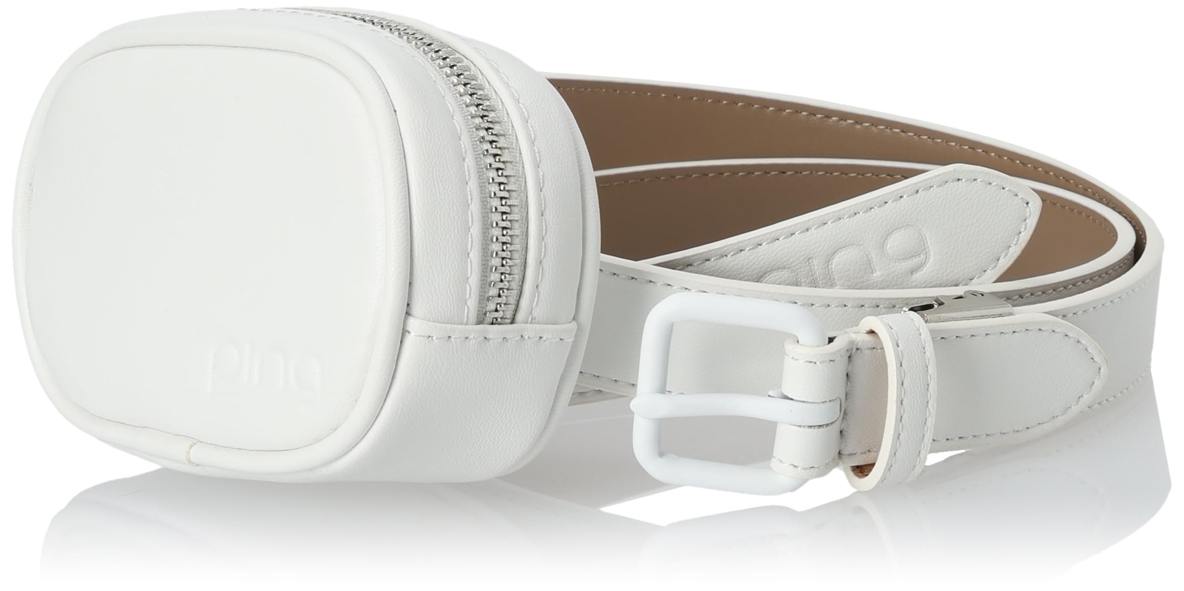 

Belt with Pouch Golf FR [Pin Apparel] Women s (Apple Leather) / / 622-4182102 030_White