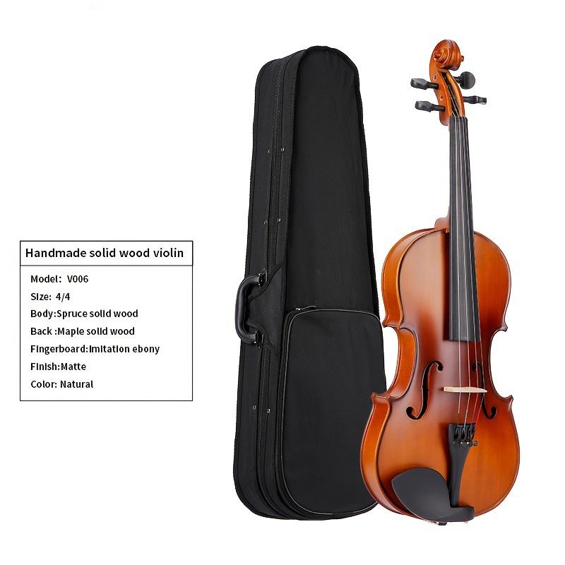 Buy Authentic Violin V006 Spruce Solid Wood Matte Log Violin Beginners ...