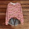 Women's Fashion Casual Long Sleeve Christmas Print Hooded Knitted Sweatshirt