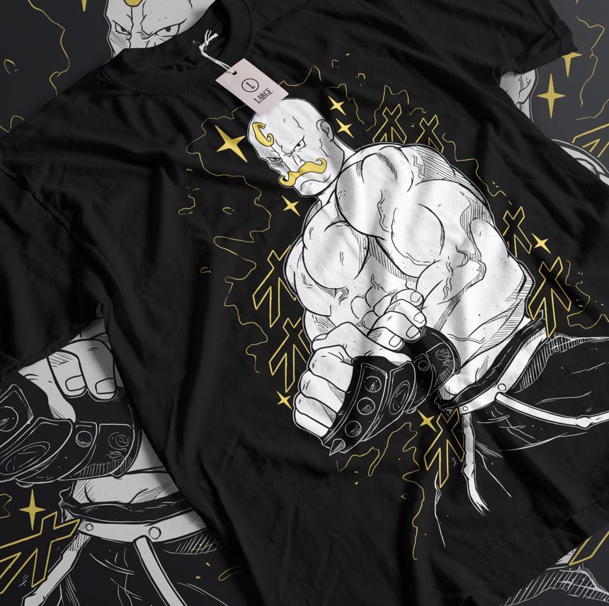 FMA Alex Louis Armstrong Fullmetal Alchemist T-shirt Mustang Lust Anime Shirt S