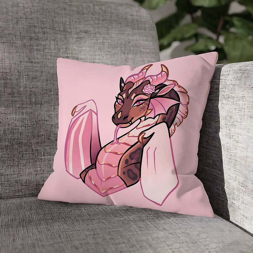 W-Wings of F-Fire Dragon Throw Pillow Case For 50cm 40cm 55cm 45cm 30cm Square Bedroom Pillowcase Cover