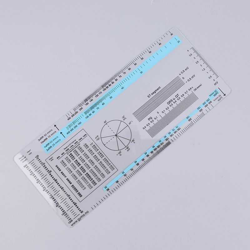 Ecg Ruler Ecg Student Pocket Reference Guide Electrocardiogram Ruler Cardiogram Transparent Soft Heart Rate Ruler