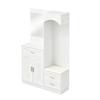 Modern, Compact Wardrobe, Wardrobe Cabinet and Shoe Cabinet Combination, Entrance Cabinet, Multifunctional Storage Shelf with Mirror