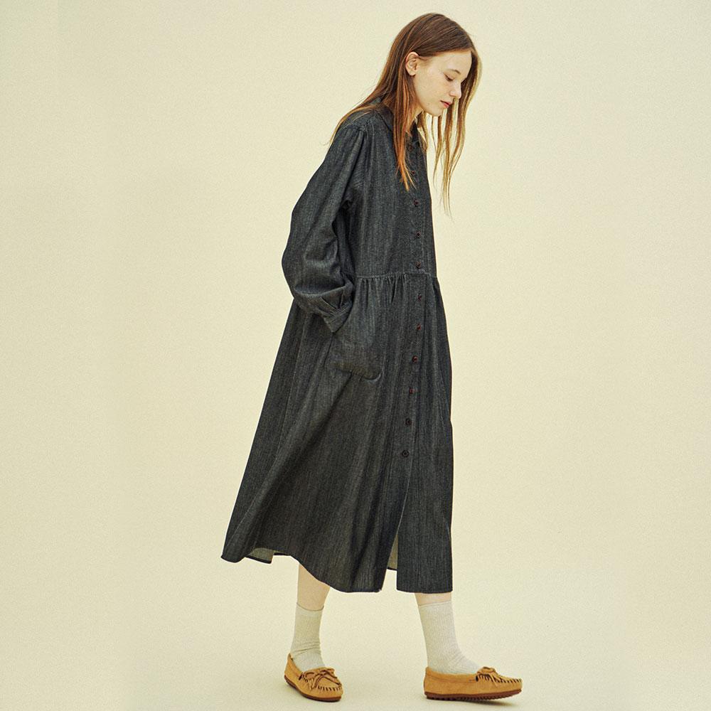 Chikita Shirt Dress (Denim Tencel) Black 243201Dbk
