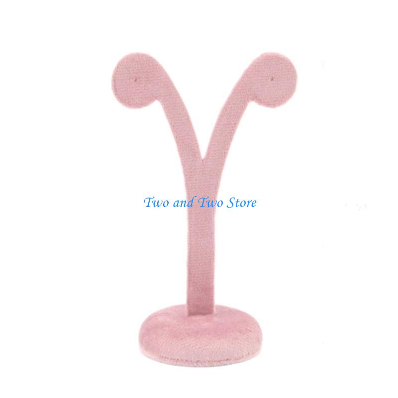 HX6F Jewelry Stand Velvets Fabric Material Jewelry Display Tray for Rings Earrings