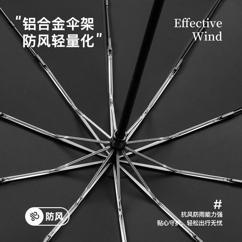Mido Triple Fold Manual Umbrella, Reinforced Double Umbrella, Aluminum Alloy Wind resistant Umbrella, Large Umbrella