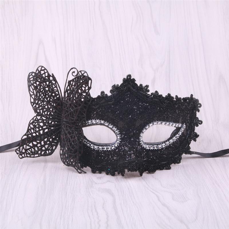 

Halloween Costume Mask Vintage Butterfly Halloween Mask Half-Face Masquerade Mask Unique For Theatrical Performance Carnival чёрный