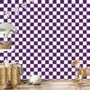Checkerboard Wallpaper White and Plum for Living Room and Bedroom 50x1000