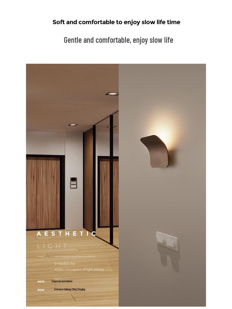 Nordic Modern Minimalist Wall Lamp - Designer Style for Living Room, Bedroom, Hallway, or Stairway.