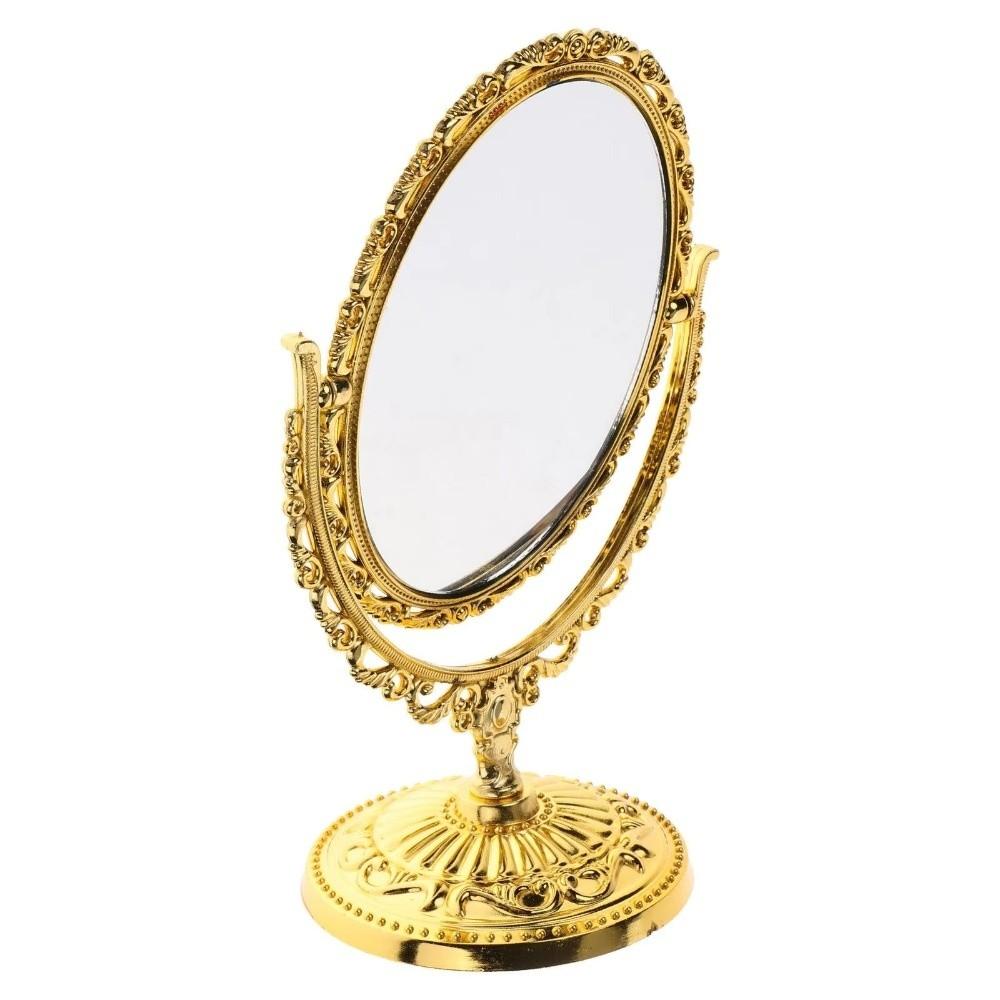 High Definition Desktop Makeup Mirror Vintage European Double Side Makeup Mirror