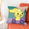 HHappy Tree Friends HTF Cuddles Pillow Case Silky Short Plush With Invisible Zipper Dustproof Sofa Cushion Cover For Home Decor