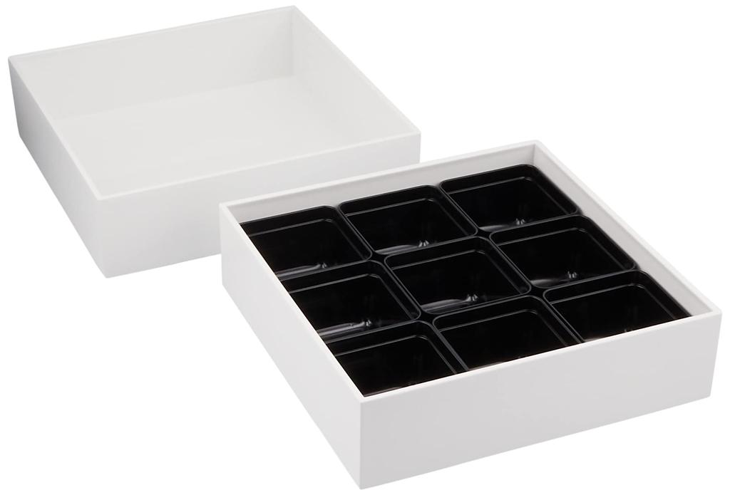 Tatsumiya 21.0 square double tier white Size: Approx. W21 D21 H14.5 54907