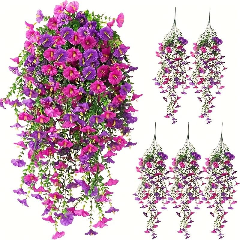 

UV-Resistant Purple Floral Garland, 2PCS Realistic Artificial Flowers for Outdoor/Indoor Decor. фиолетовый