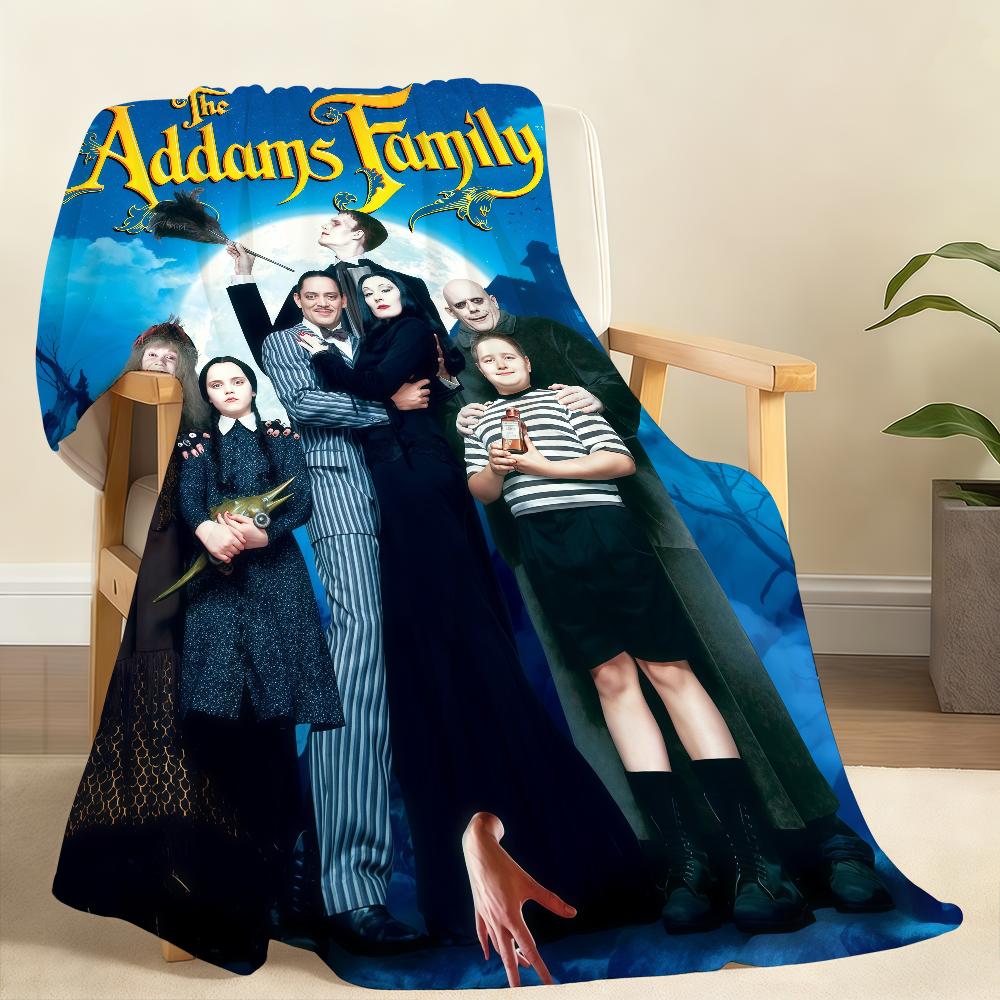 Amerikanischer Film T-Die A-Addams F-FamilieS Decke Für Weiche Überwurfdecke für Picknick Bett Sofa Haus Schlafzimmer Gemütlich Warm Bequem