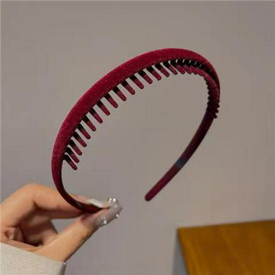 Velours Antislip Getande Hoofdband voor Vrouwen: Herfst/Winter Haarclip voor Gezichtswas, Pony Controle en Frizz Taming