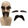 2x Fake Mustache and Fake Eyebrows Disguise Supplies Stick On Funny Decorations