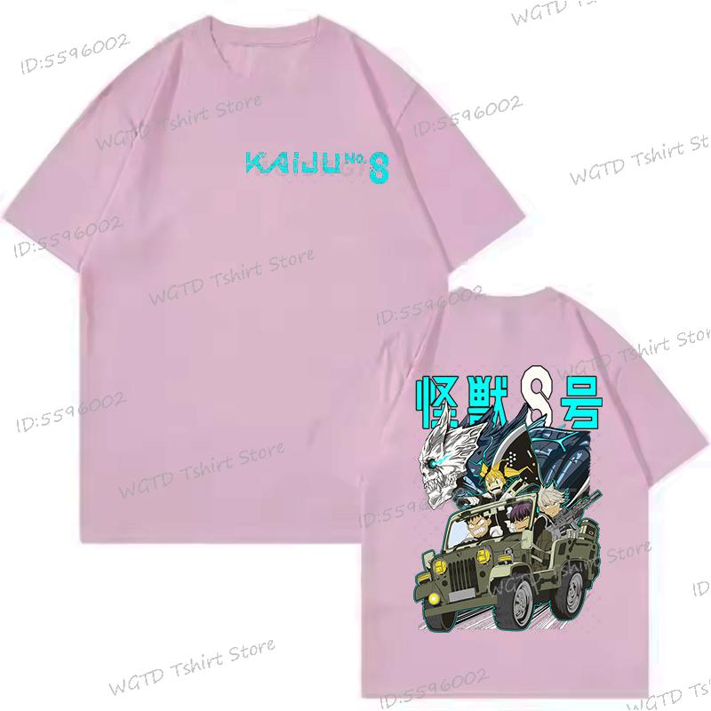 Men's Street Cool T-Shirt Tops Kaiju No 8 Fashion Casual Tops Anime Gift for Him Monster 8 Harajuku Streetwear Short Sleeve Tees
