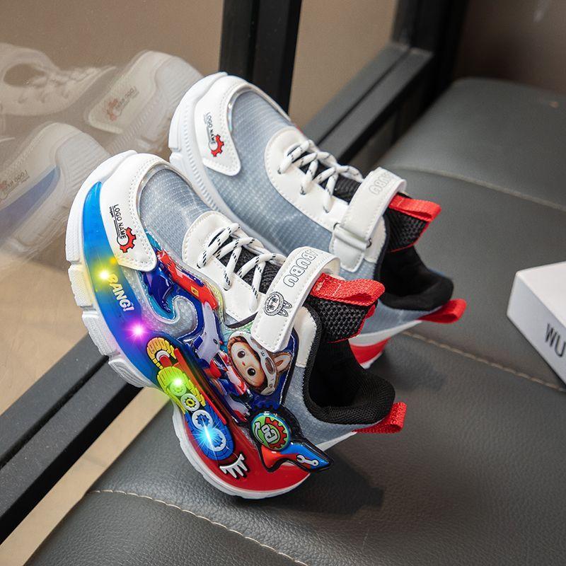 

Детские дышащие сетчатые кроссовки для бега, осенние детские спортивные кроссовки с мягкой подошвой и противоскользящим протектором 30