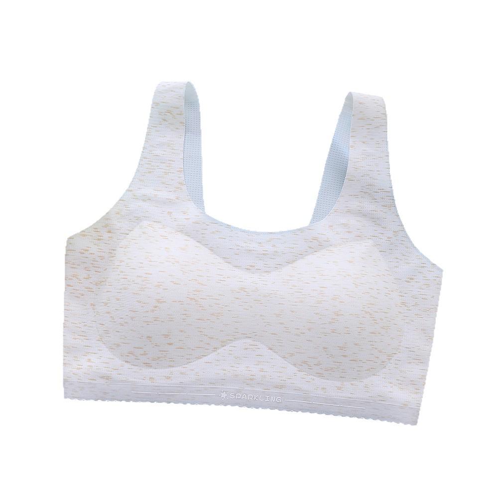 Girls' Seamless Sports Vest: Shockproof Training Bra for Junior and High School Students