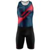 SCODY Herren Triathlonanzug Trisuit Race Skinsuit Radsport Speed Suit Ärmelloser Overall Italienische Schnelltrocknende Polsterung Laufsets