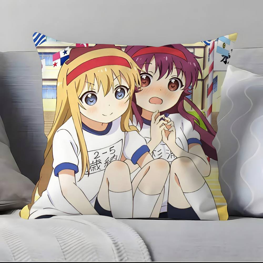 Yuru Yuri Pillow Case Pillowcase Soft Skin Friendly & Comfortable With A Hidden Zipper