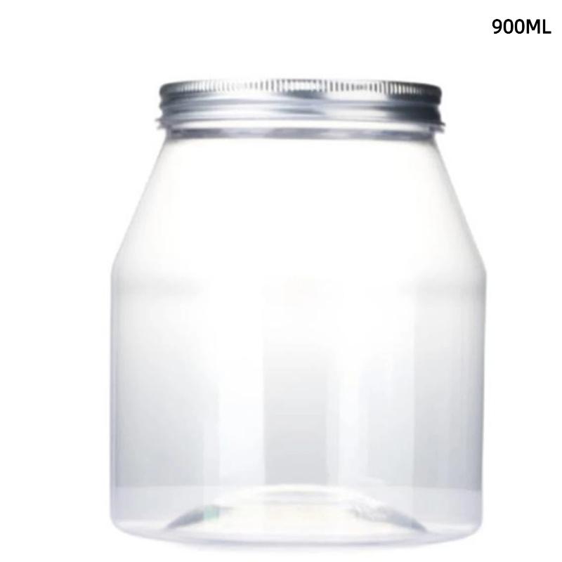 900 ml durchsichtige Vorratsgläser mit weiter Öffnung für Tierfutter, luftdichte Deckel für Nüsse, Süßigkeiten, Snacks, Speisekammer-Organisation