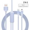 New Design 2-in-1 Hexagonal Braided PD100W USB Type-C Fast Charging Cable for iPhone 16/15 for for