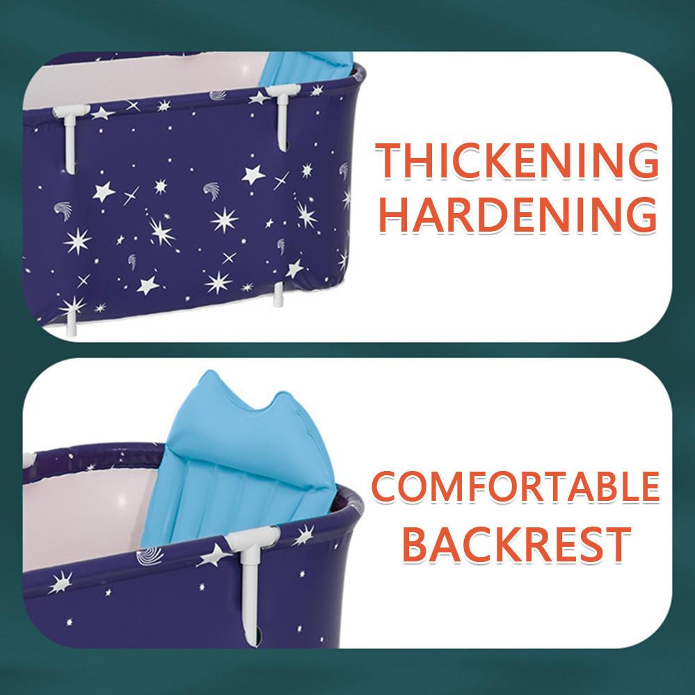 Faltbare tragbare Badewanne für Erwachsene für den Haushalt, Hydrotherapie-Badeeimer, verdickte warme Badewanne, Neu, 120 x 58 x 50 cm