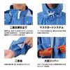 [Sea Version] Professional Raincoat PVC Jacket for Factory, Commercial, and Fishery Use (Blue, 5L)