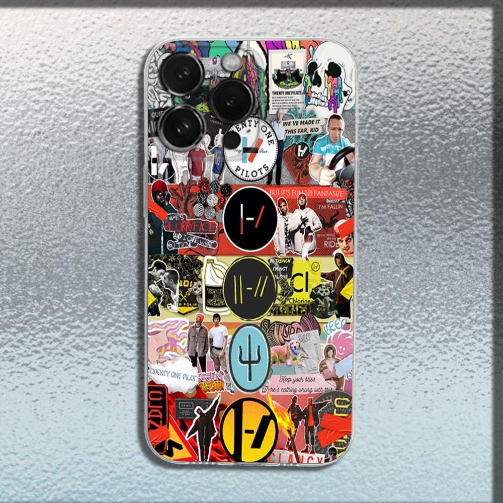 

Чехол для телефона T-Twenty One Pilots для iPhone 16,15,14,13,12,11 Plus,Pro,Max,XR,XS,Plus,SE,Mini Прозрачный Мягкий Чехол iPhone13mini