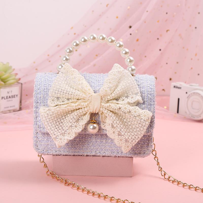 Winter Pearl Bow Princess Handbag: Cute, Versatile Crossbody Coin Purse