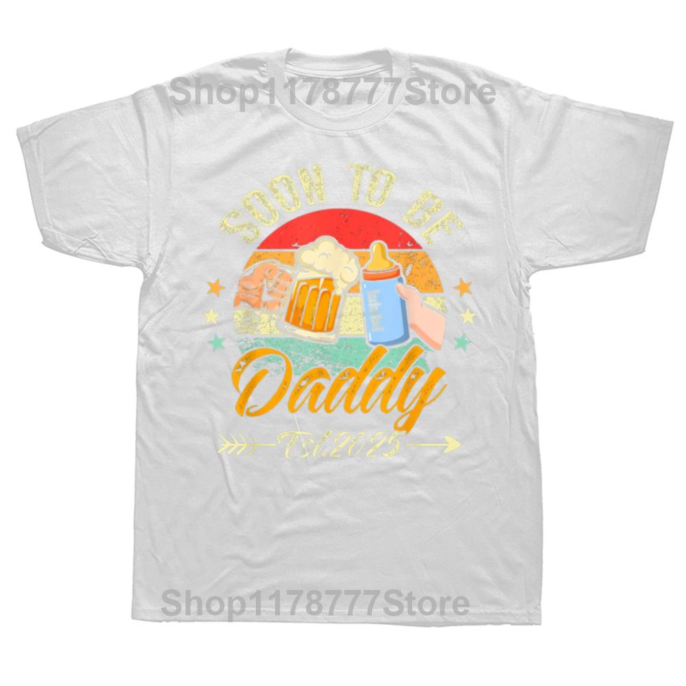 Funny Dad 2025 Loading Pregnant First Time T Shirt Graphic Cotton Streetwear Short Sleeve Retro 2025 New Dad Gifts Tshirt