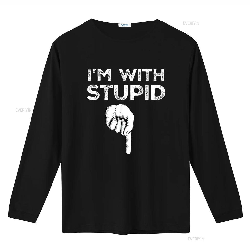 I M With Stupid Down Arrow Funny Dirty Offensive Rude Joke T Shirt Black Medium Vintage Washed Soft Homme Stretched Stylish