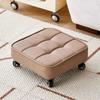 Upholstered Rolling Stool Square Shape Wheeled Short Bench Swivel Caster Stool  Tile Grouting