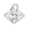 A84X-4Pcs Square Swivel Pad Eye Rotatable Ceiling Hook Wall Mounted Hook Stainless Steel Eye Pad Plate For Yoga (With Screws)