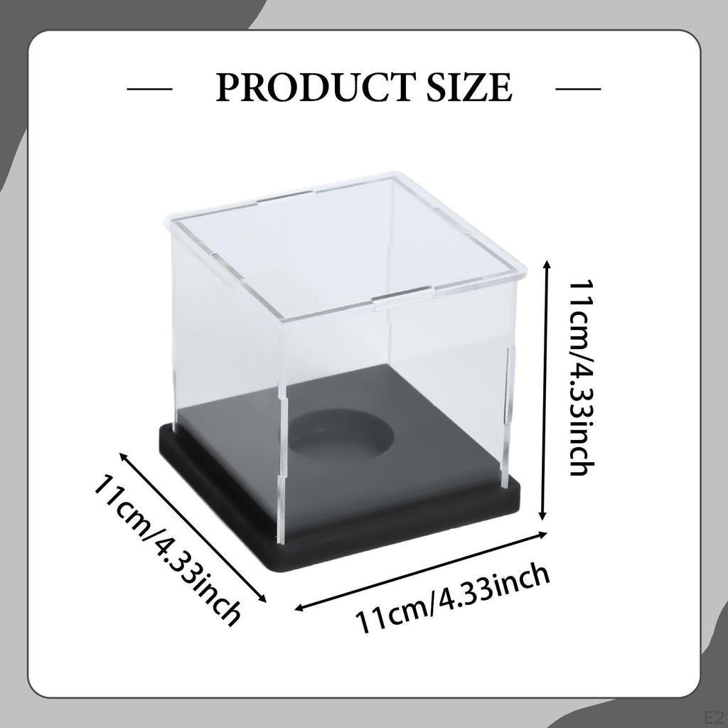 Softball Display Case Storage Stylish 11cmx11cmx11cm Stable Cube Acrylic Baseball Holder for