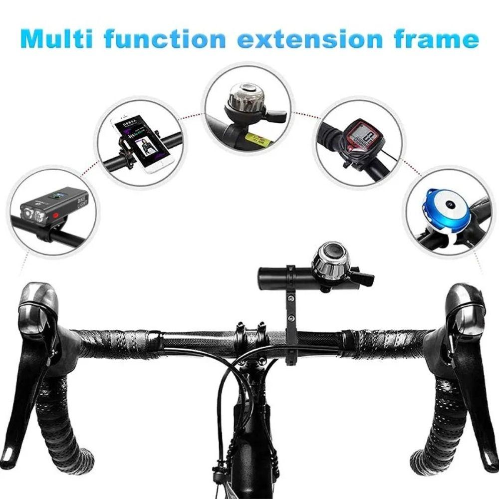 Aluminum Alloy Bicycle Handlebar Extender Multifunctional Black Handlebar Extension Bracket Bicycle Extension Frame