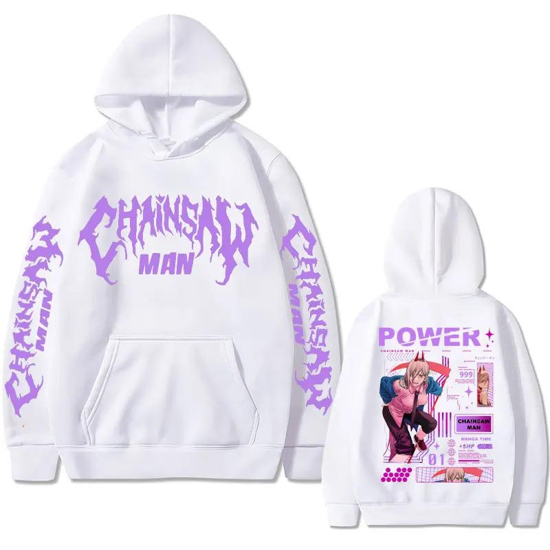 Cartoon Anime Couple Hooded Sweater European Size Chainsaw Man Hooded Sweater Anime Cartoon
