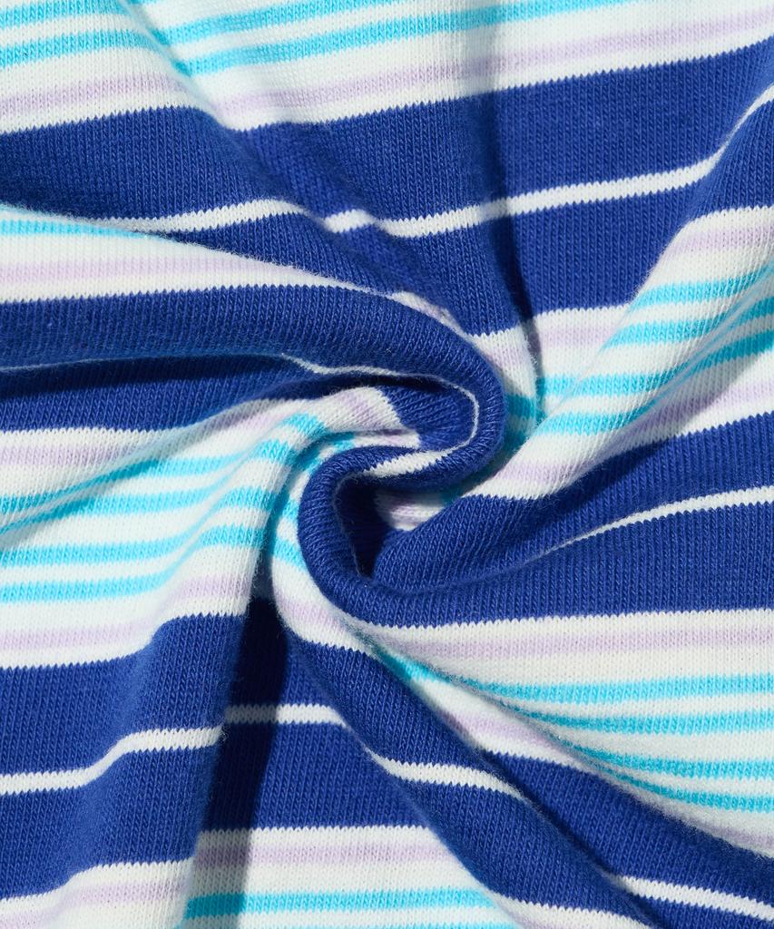 TAILOR STUDIO All Day Multi Stripe Short Sleeve T-Shirt (Blue)