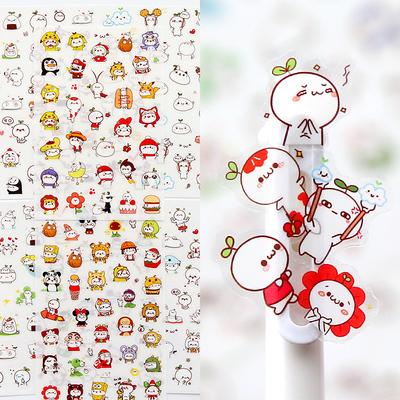 6PCS/set DIY Kawaii Cute Drawing Market Planner Book Diary Decorate Stationery Stickers PVC Transparent Scrapbooking