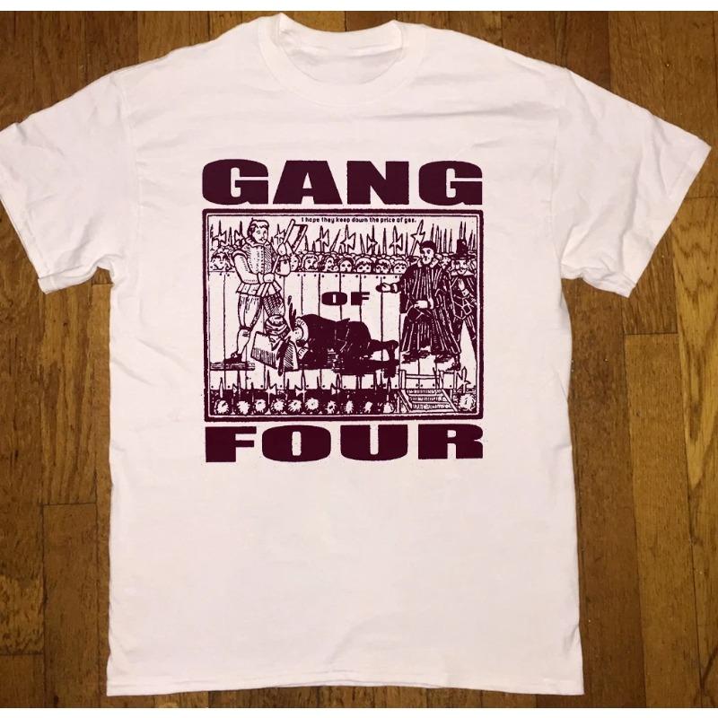 Новая коллекция футболок группы Gang of Four Белый Все размеры Графические футболки Оверсайз футболка 2XL