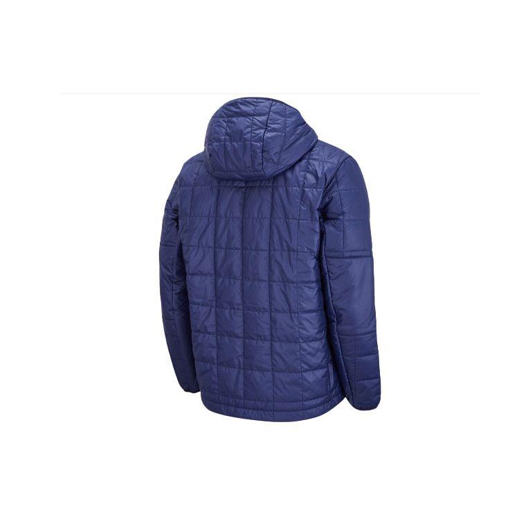 Nike Jednofarebná bavlnená bunda s kapucňou a malým logom Pánske vrchné oblečenie Modrá DJ0434-410
