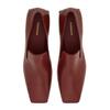 Ferragamo Square Toe Gancini Loafers Red
