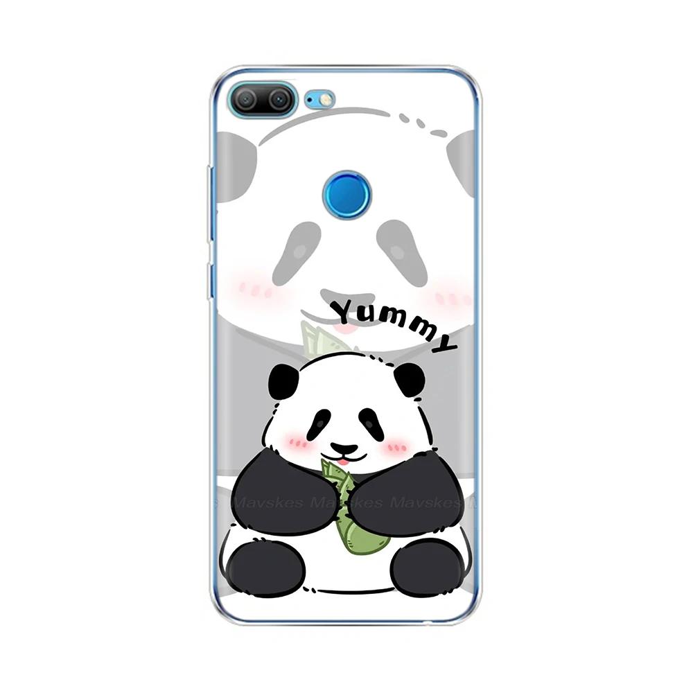 Phone Case For Honor 9 Lite Back Cover for Huawei Honor 9 Lite Cases Transparent Silicon TPU Protective Cats Flower Print Covers