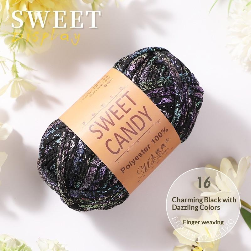 Thick Cloth Yarn 100g Single Roll Bright Color Easy Knit Thread for Hand Woven Scarf Bag Beginner Craft Use A16